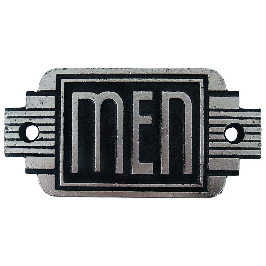 ART DECO MENS ROOM DOOR SIGN