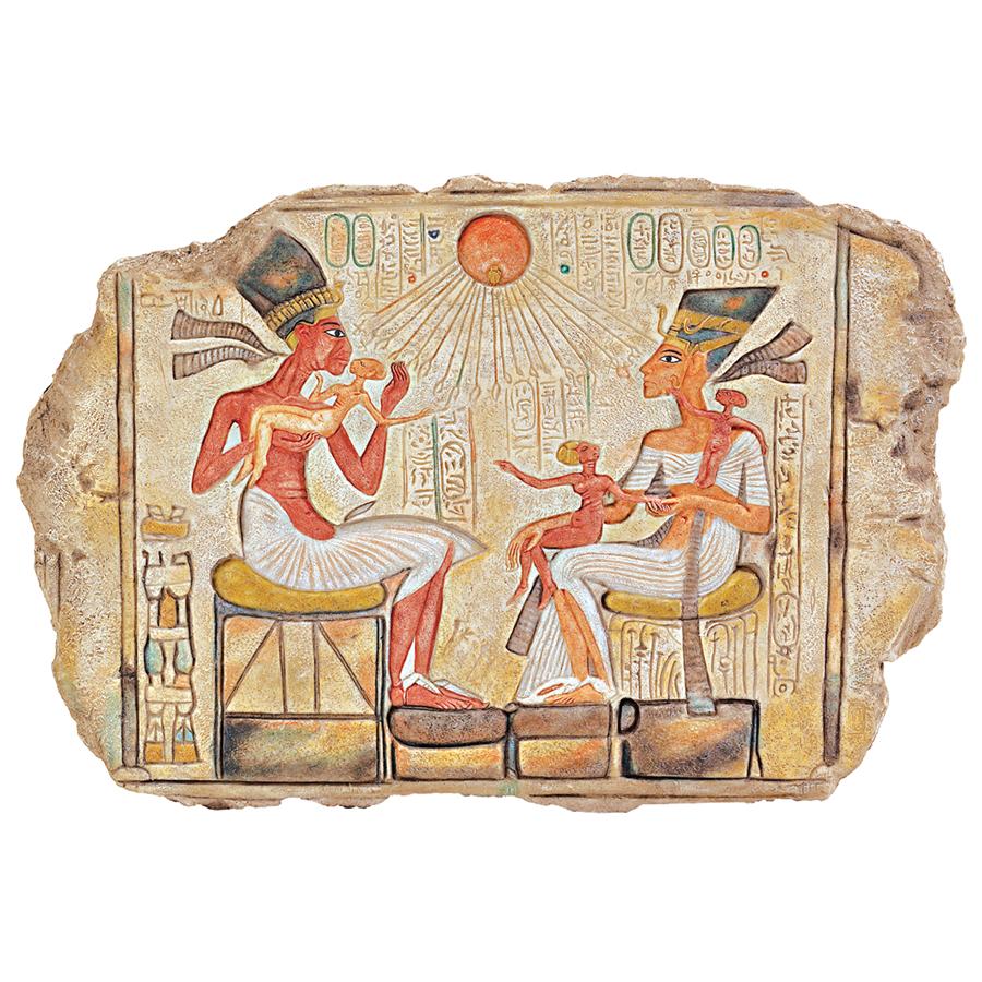 KING AKHENATON & NEFERTITI STELE