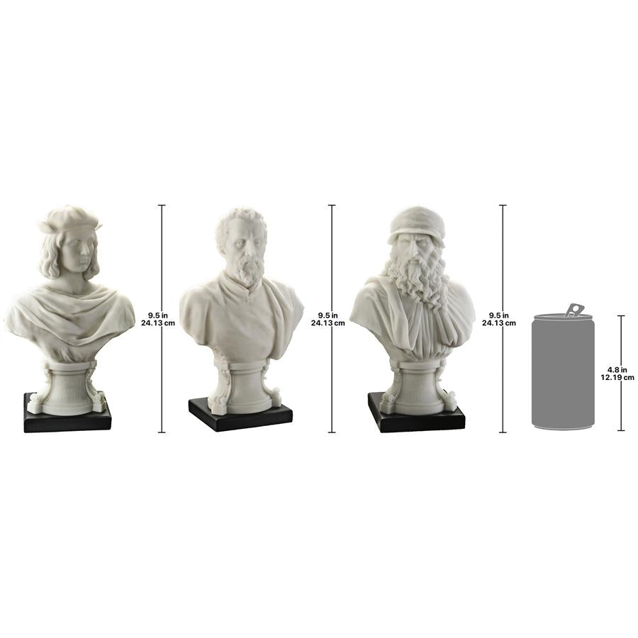 S/3 RENAISSANCE MASTERS BUSTS