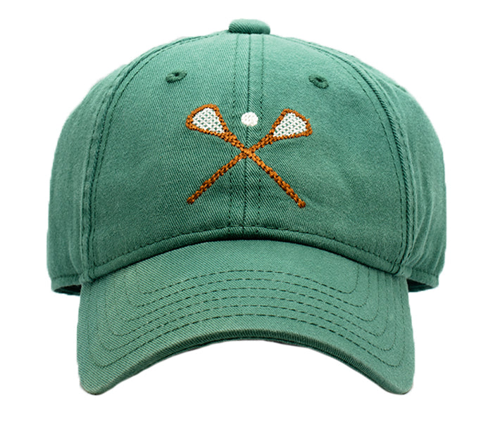 Needlepoint Lacrosse Hat - Green