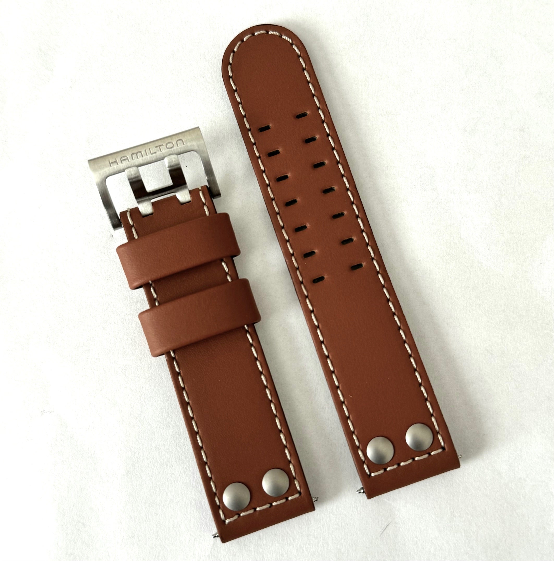 Hamilton X-Wind 22mm (Longer Size) Brown Leather Band Strap