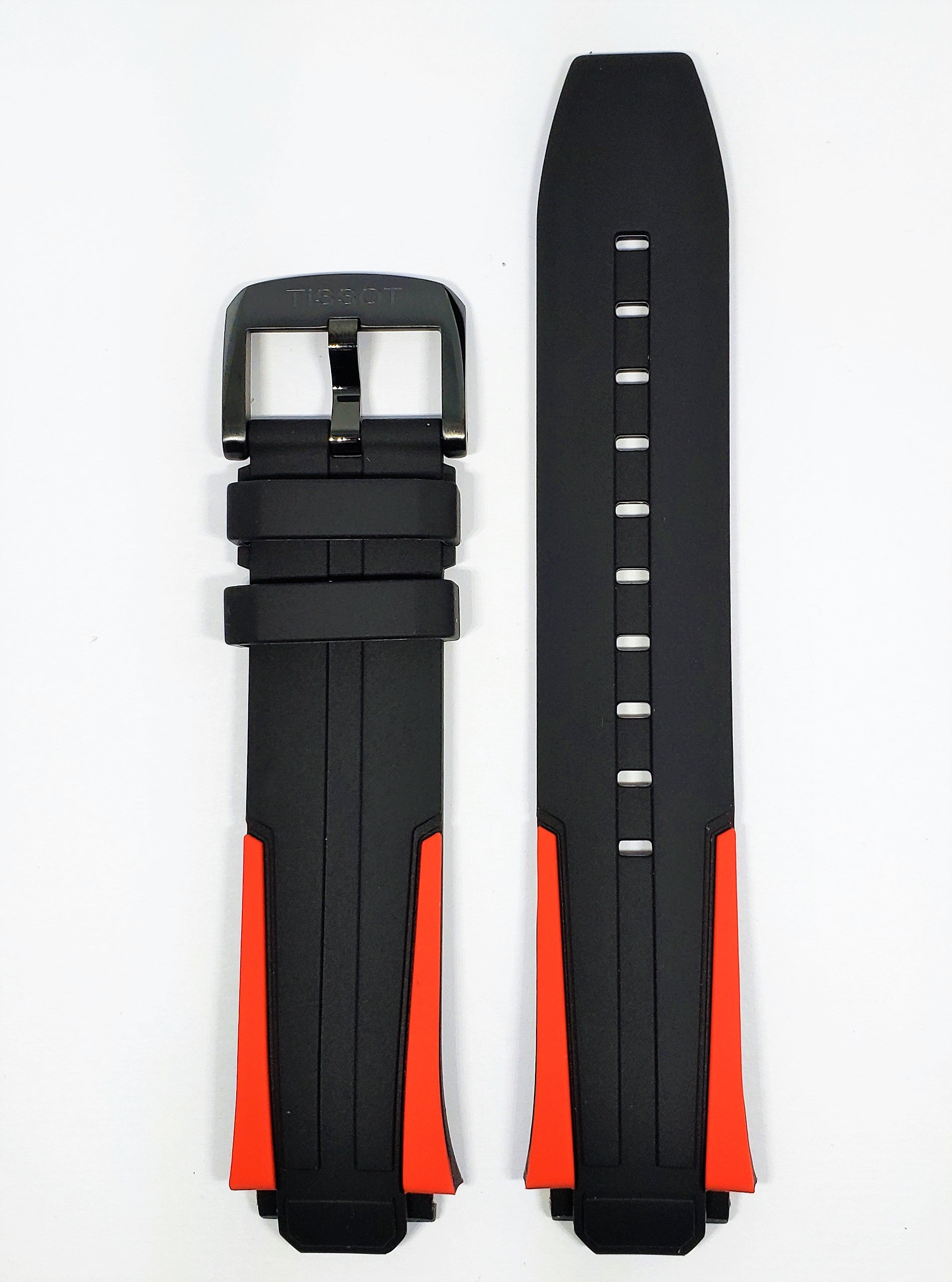 Tissot T-Race Cycling T111417A Black / Red Rubber Band Strap