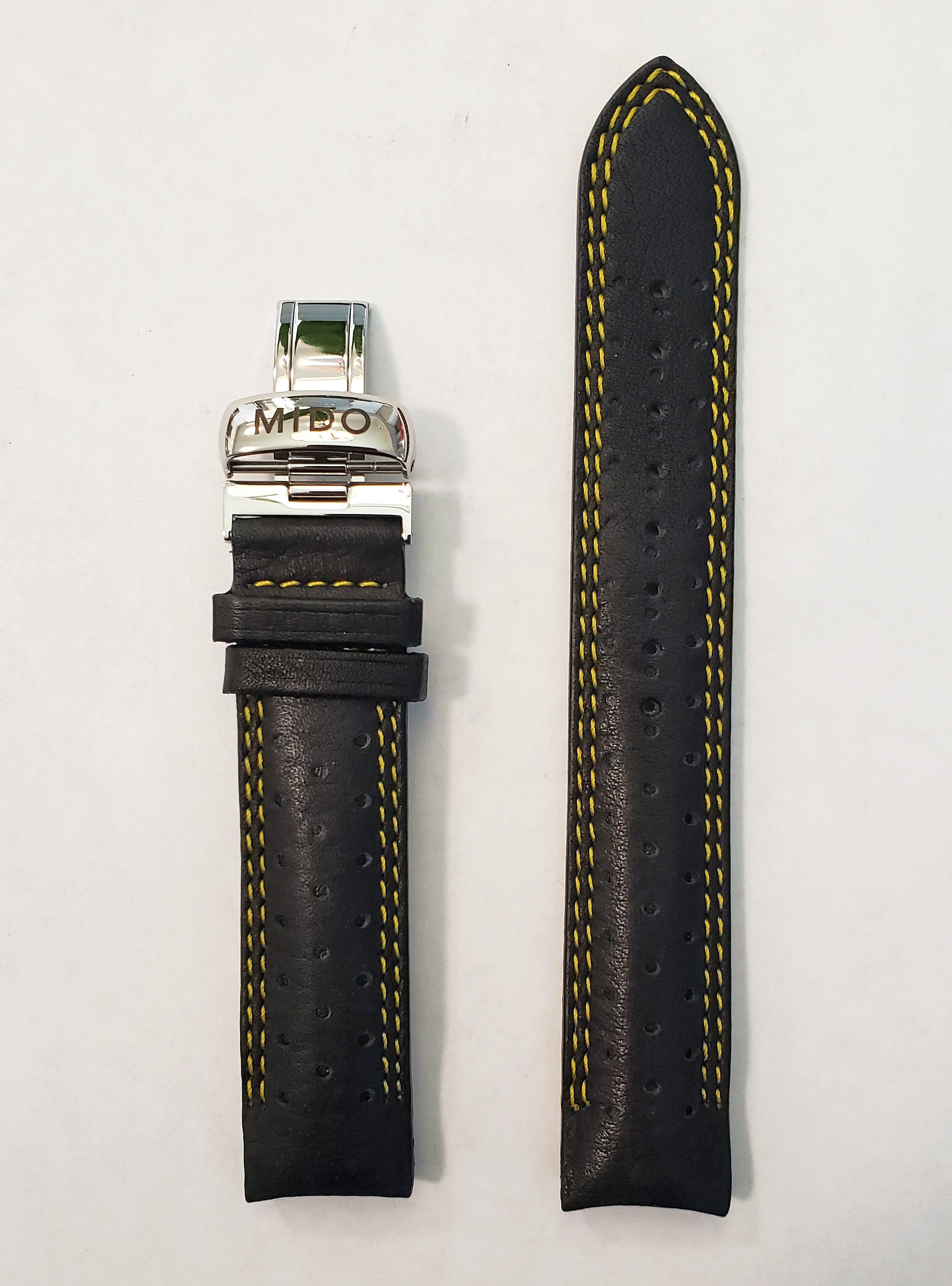 MIDO Ocean Star Model 8730 Black Leather Watch Band