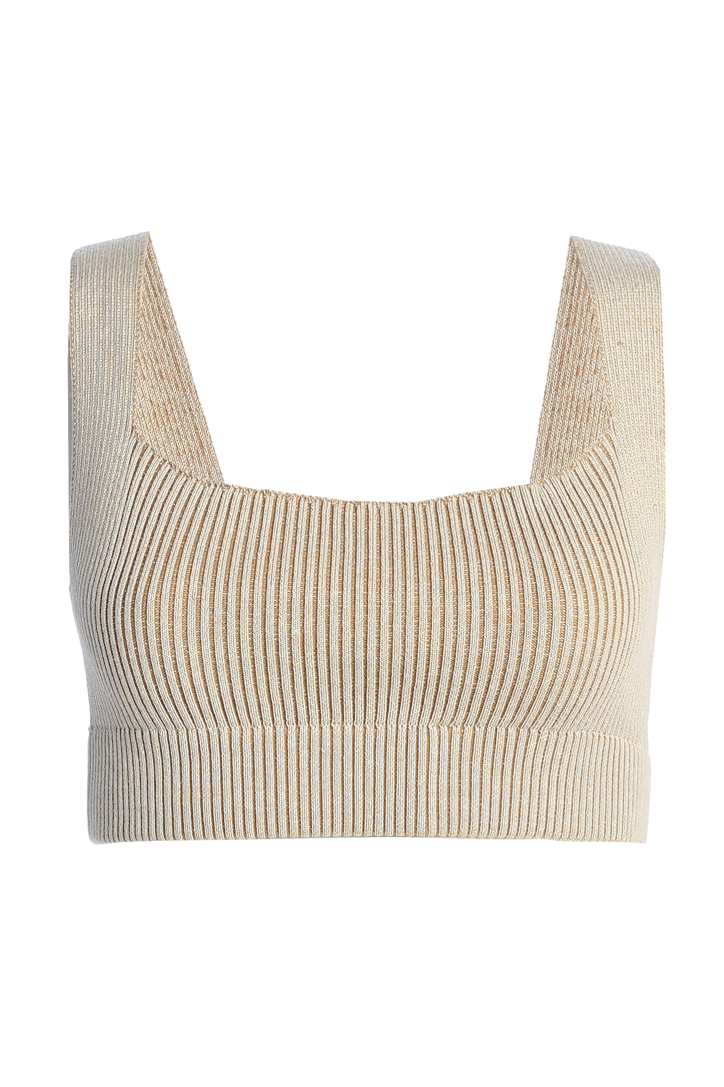 Taupe/White Jodie Ribbed Top