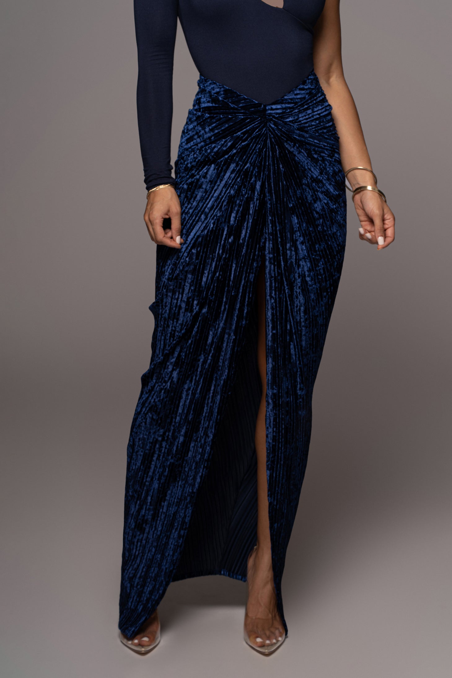 Navy Fine Elegance Skirt