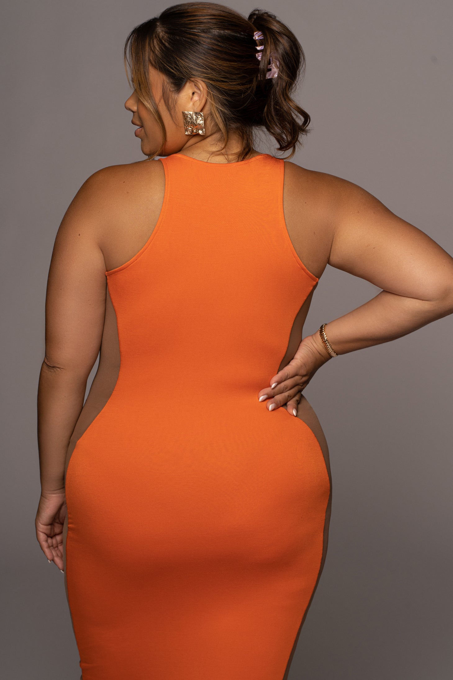 Tangerine The Hills Contrast Dress