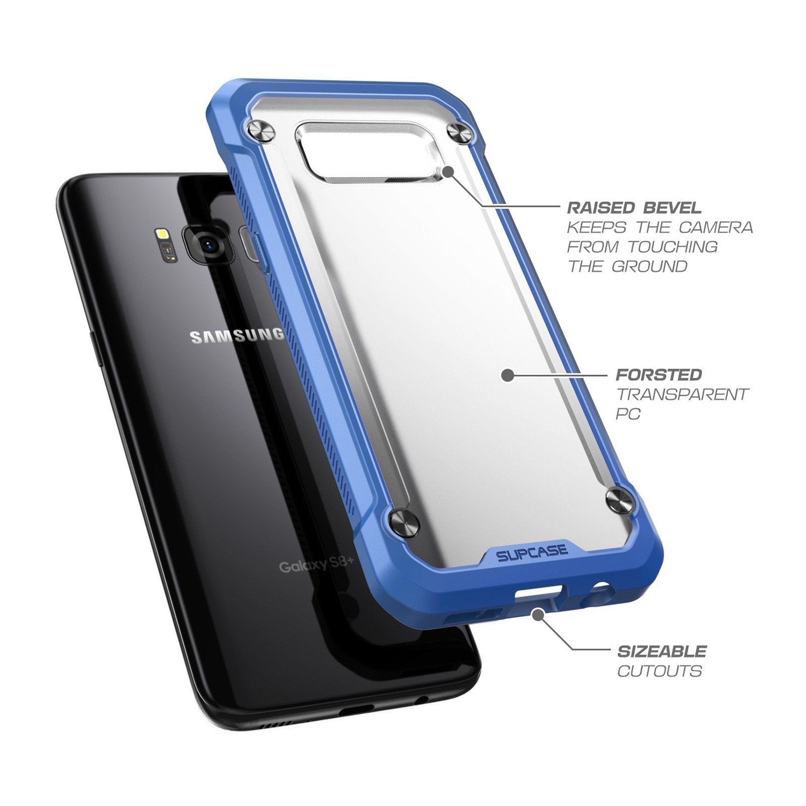 Galaxy S8 Plus Unicorn Beetle Hybrid Protective Bumper Case-Blue