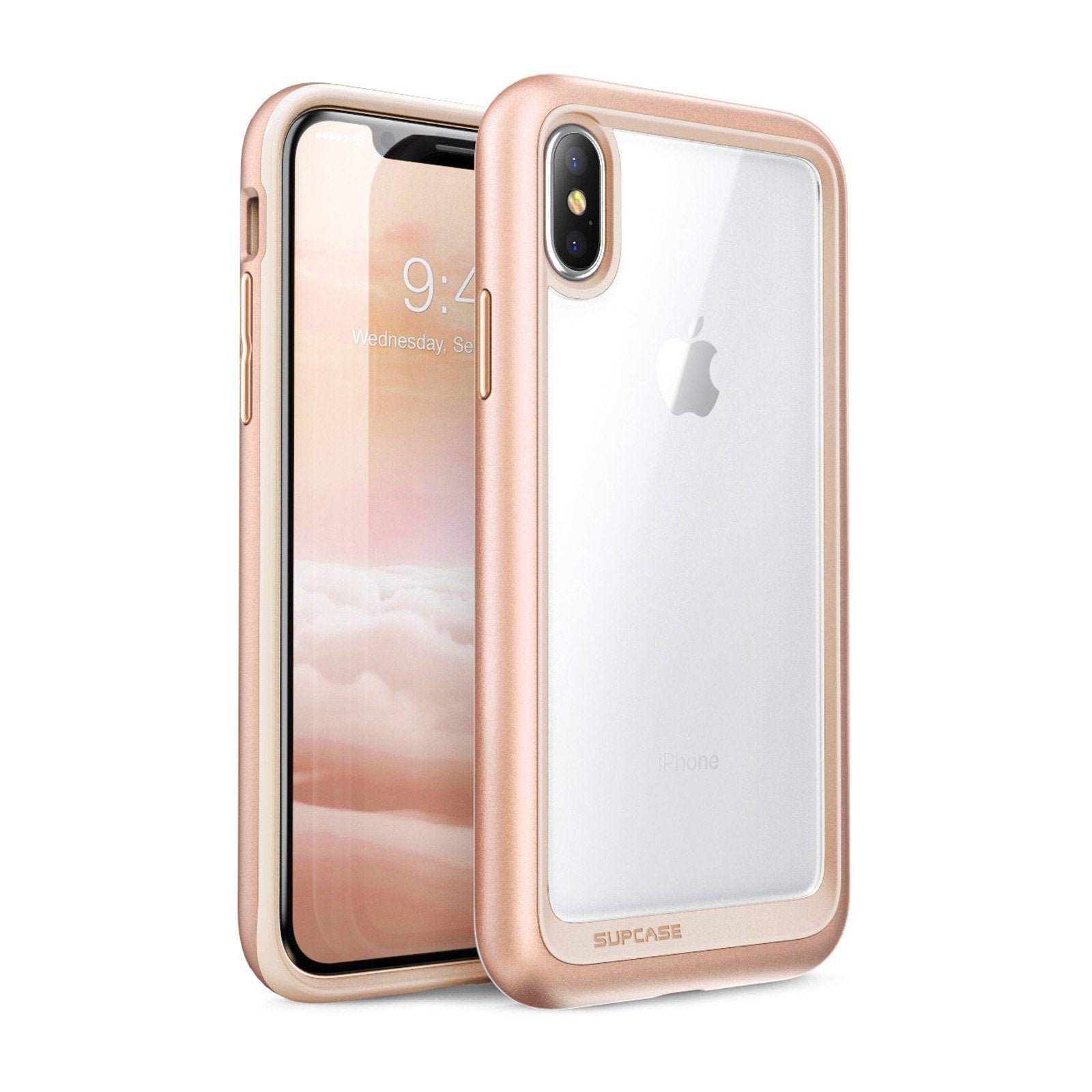 iPhone X / XS Unicorn Beetle Style Slim Clear Case-Blush Gold