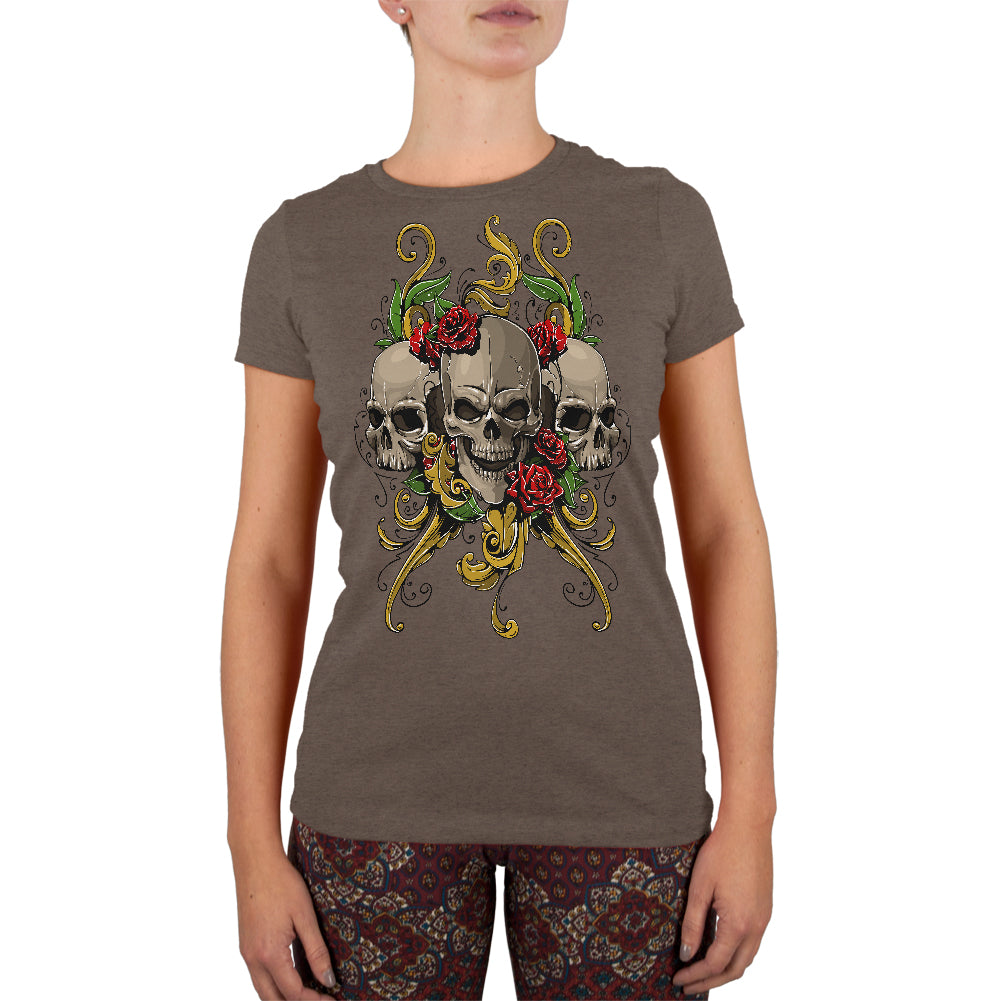 Skulls and Roses Tattoo Juniors Soft T Shirt