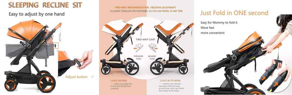 Bassinet Stroller with Carrier 5