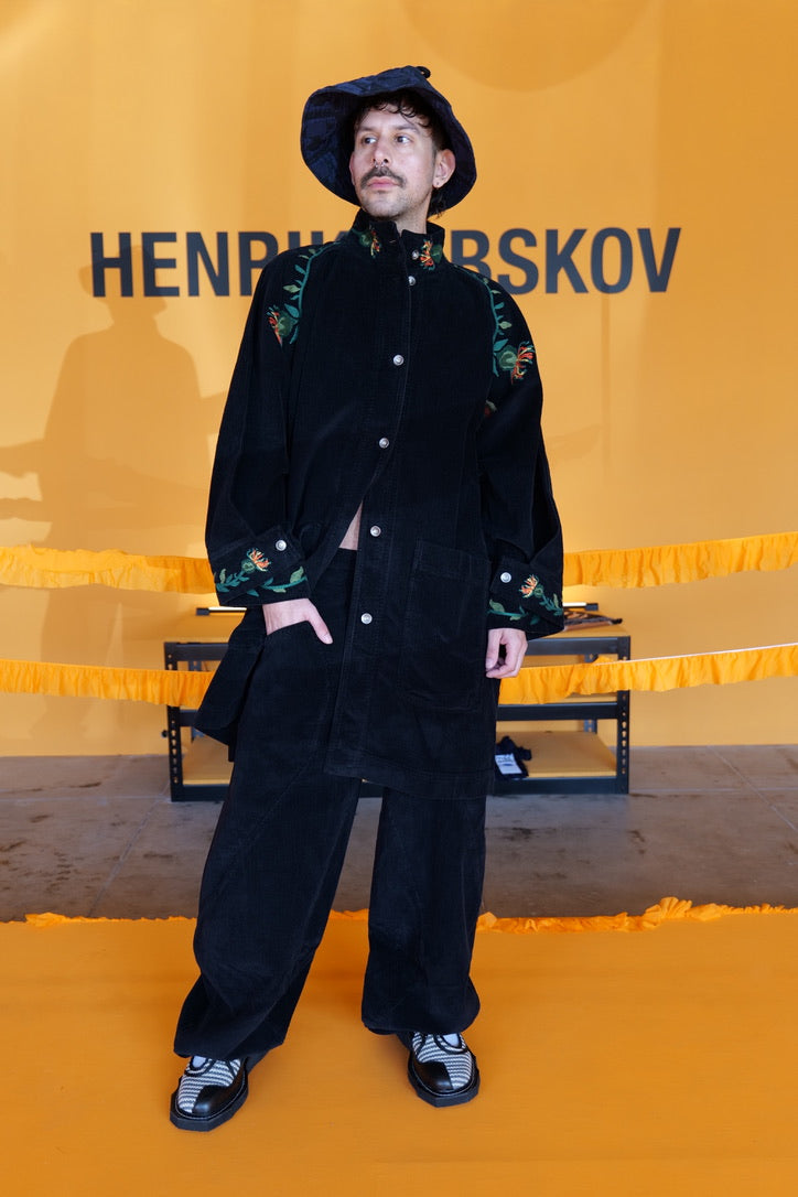 Cast Corduroy Dress Coat Black By Henrik Vibskov FW23