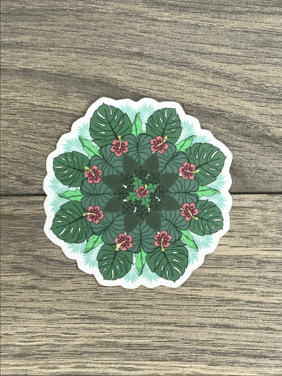 Plant Medallion Round Sticker