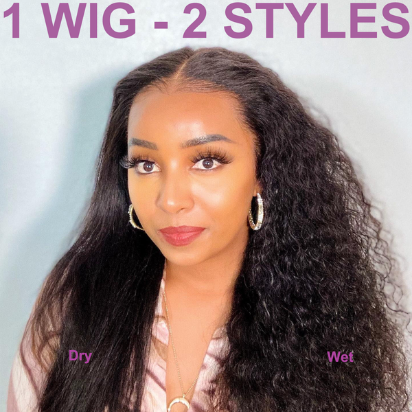 1 wig 2 style v part wig