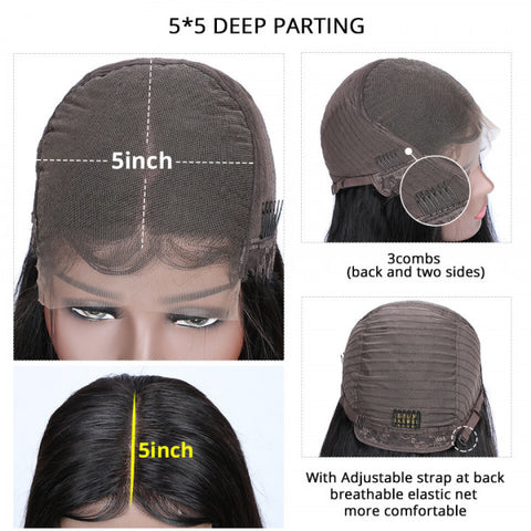what is 5x5 lace wig