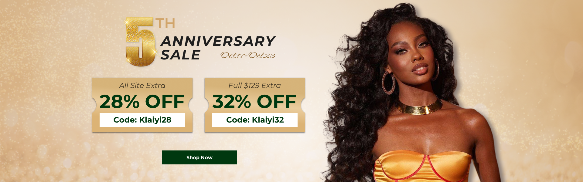 Klaiyi 5th Anniversary sale