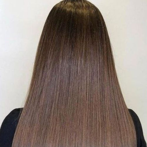 silky straight hair