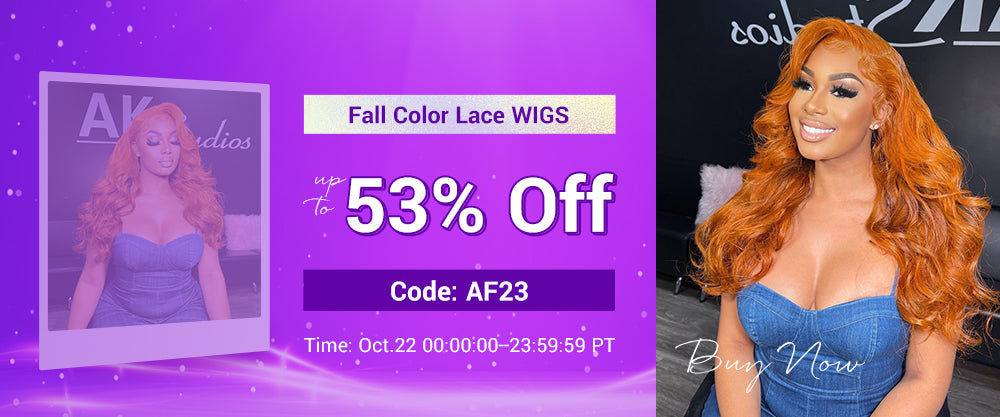 extra 23% off for fall color wigs anniversary sale