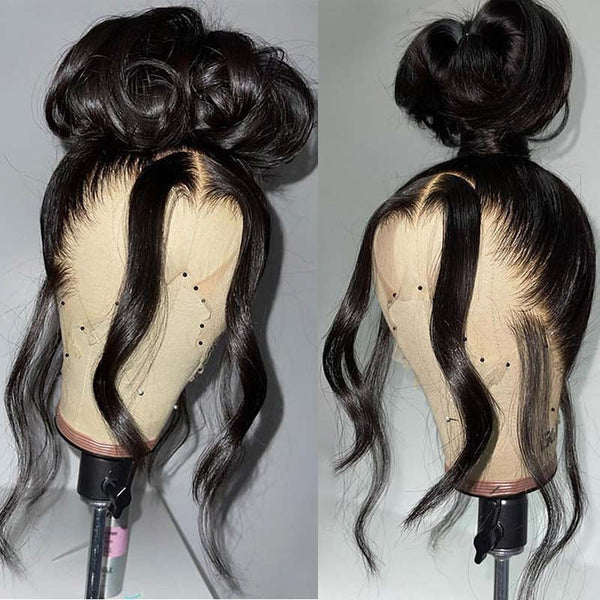 Klaiyi Hair 360 Lace Frontal Wig Body Wave 180 200 Density Human Hair Wigs Natural Hairline 163$