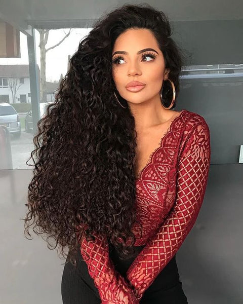 curly lace front wig