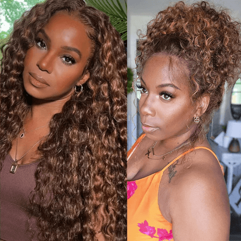 Flash Sale Sunber Piano Brown Highlight Big Curly