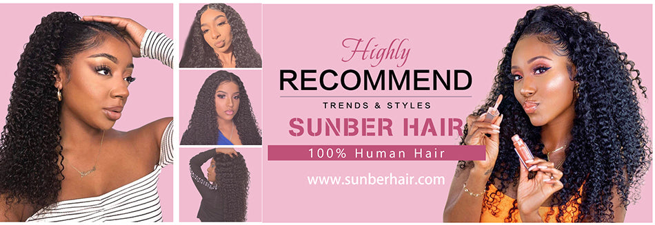 Sunber Hair New Remy Human Hair Peruvian Curly Hair 3 Bundles with 4X4 Lace Closure Good Quality Black Color Hair Bundles Deal