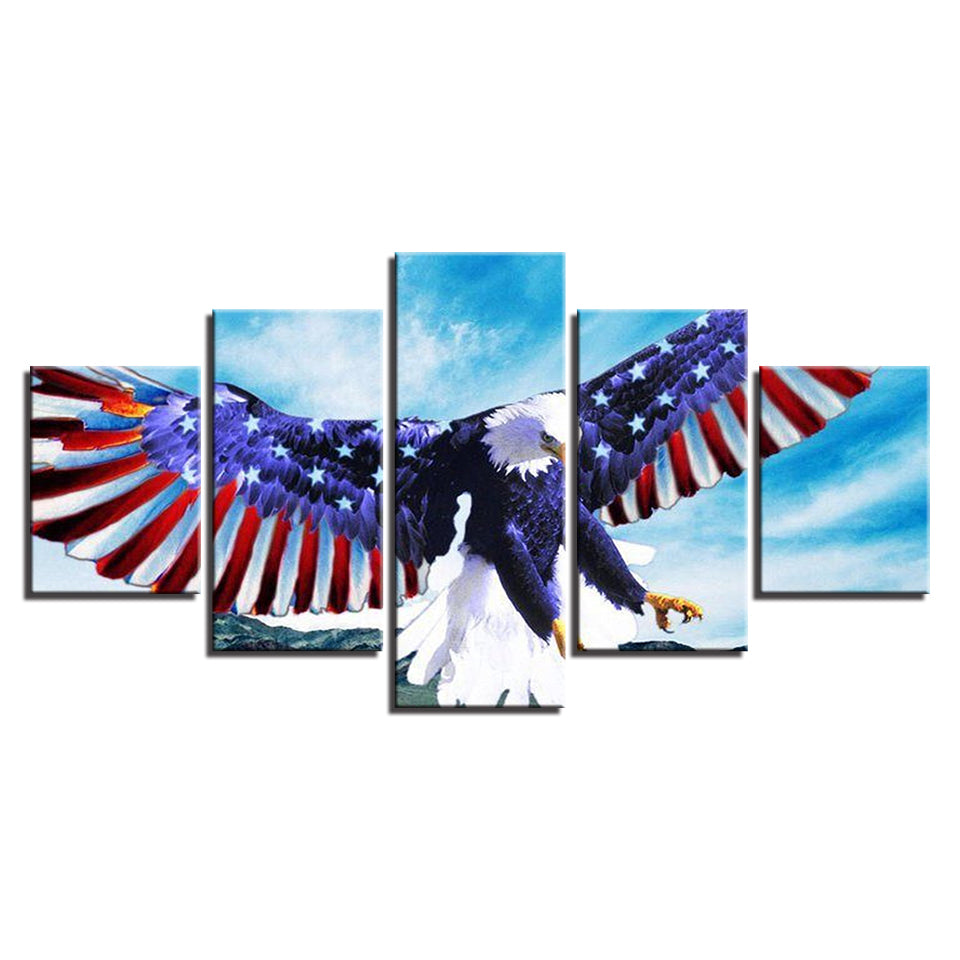 American Flag Bald Eagle Patriotic Canvas