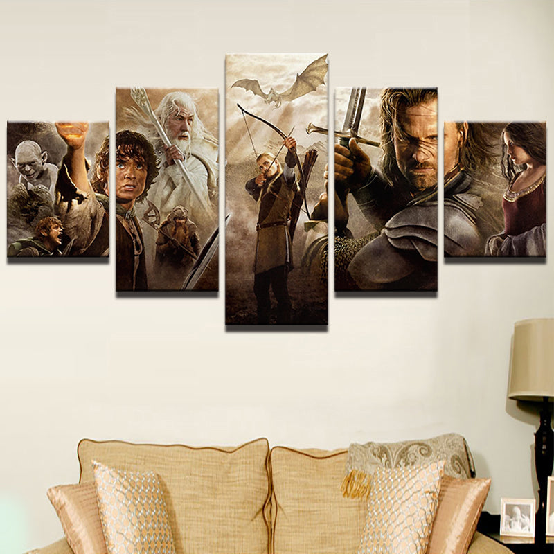 Lord of the Rings Characters Montage Canvas