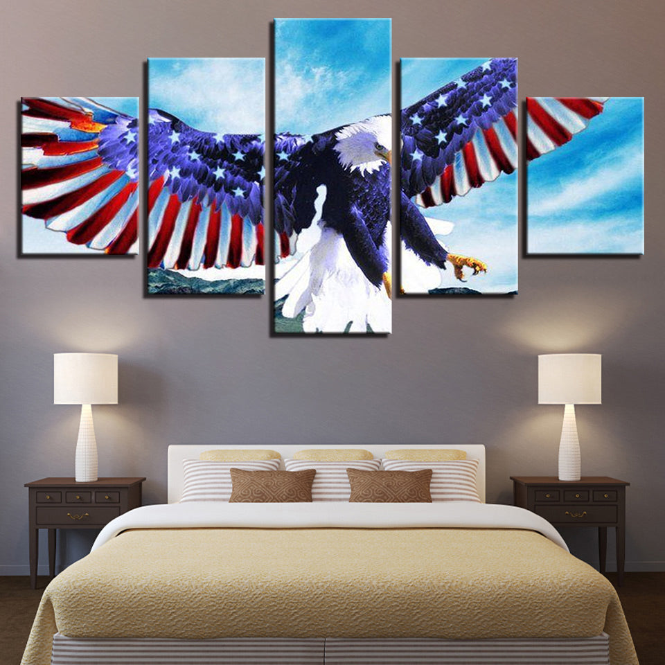 American Flag Bald Eagle Patriotic Canvas