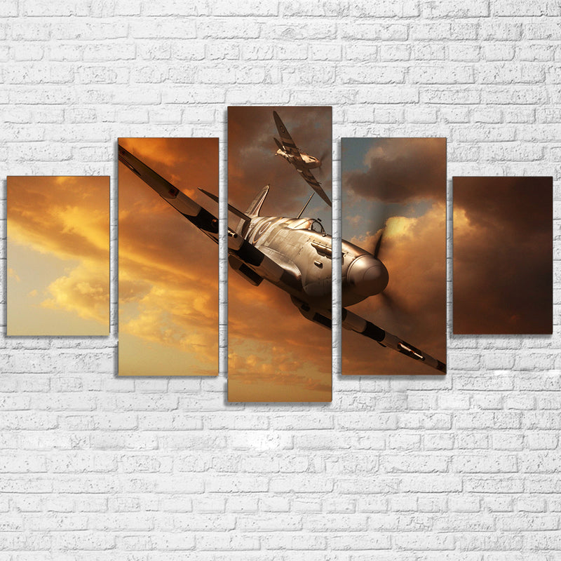 Dunkirk Spitfire Airplane Framed Canvas