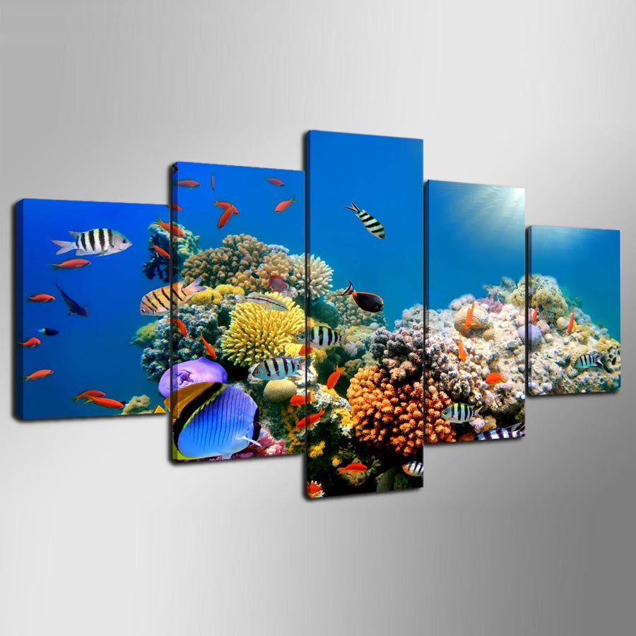 Coral Reef Tropical Fish Canvas