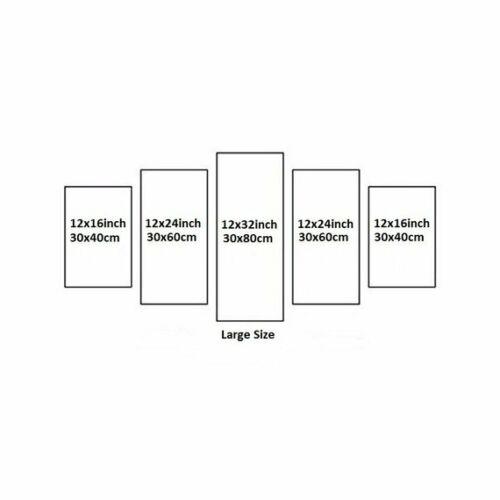 Family Tree Five Piece Canvas Wall Art Home Decor Multi Panel 5