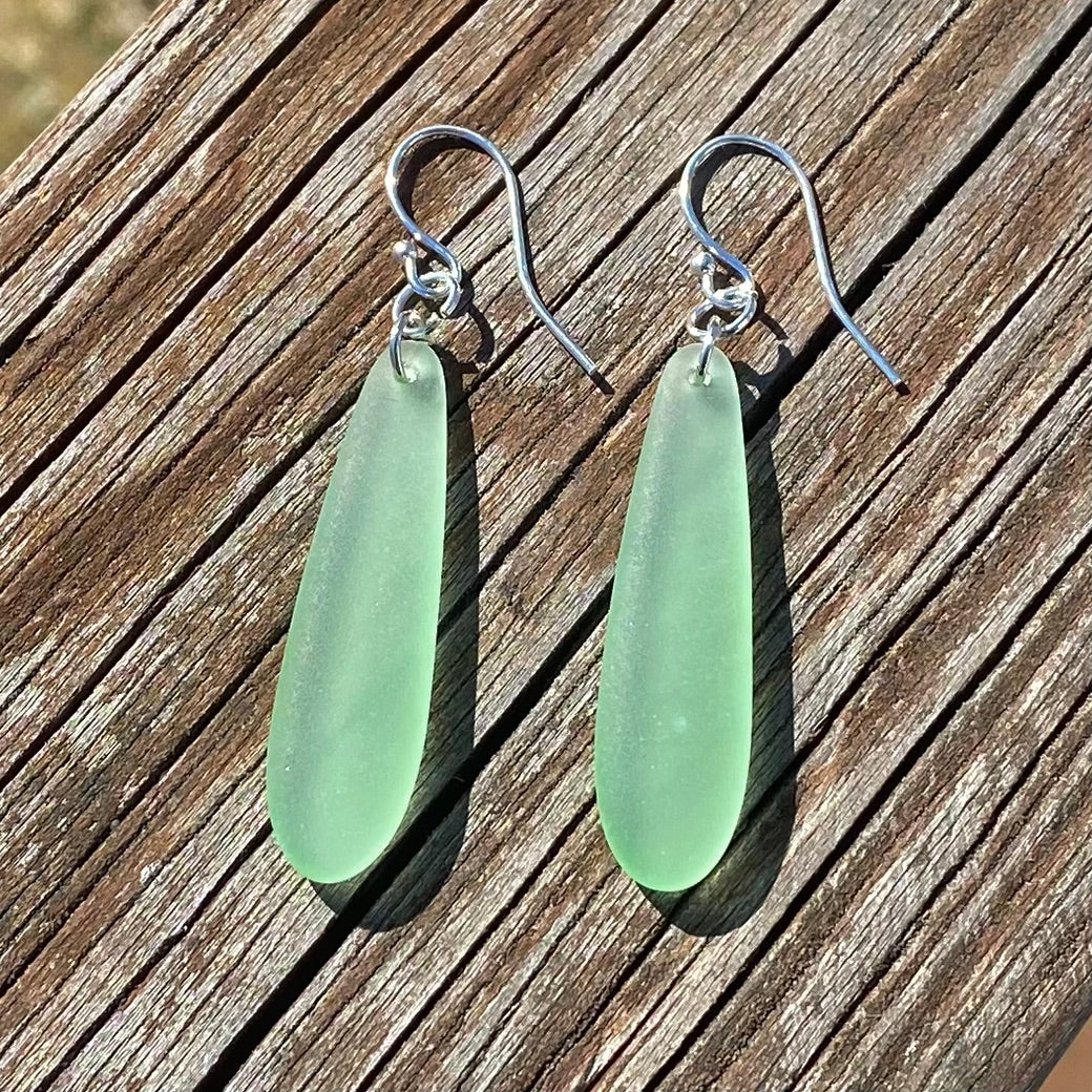 Earrings - Long Teardrops - Peridot - SLS