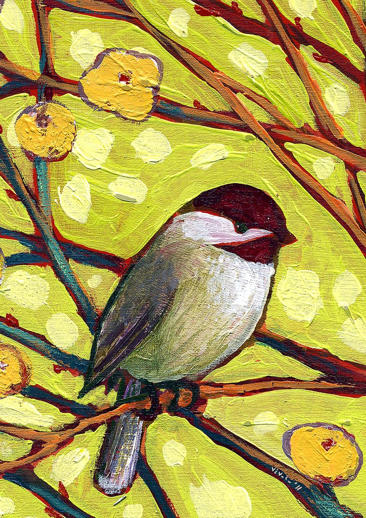 Garden Flag - Chickadee Blossoms - 1112297-S