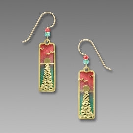 Earrings - Ocean Sunset in Peach & Turquoise - 7786