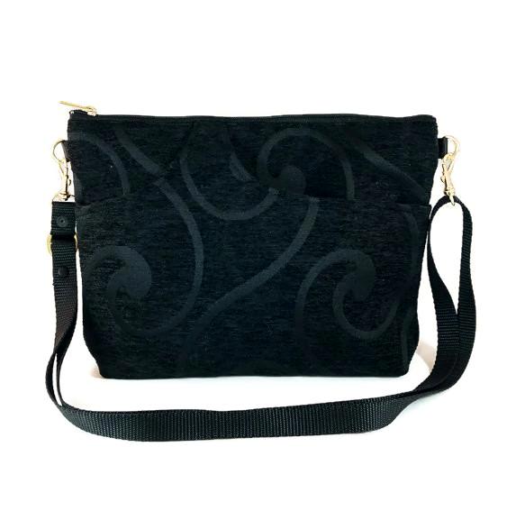 Purse - Large Zipper Purse - Villa/Black