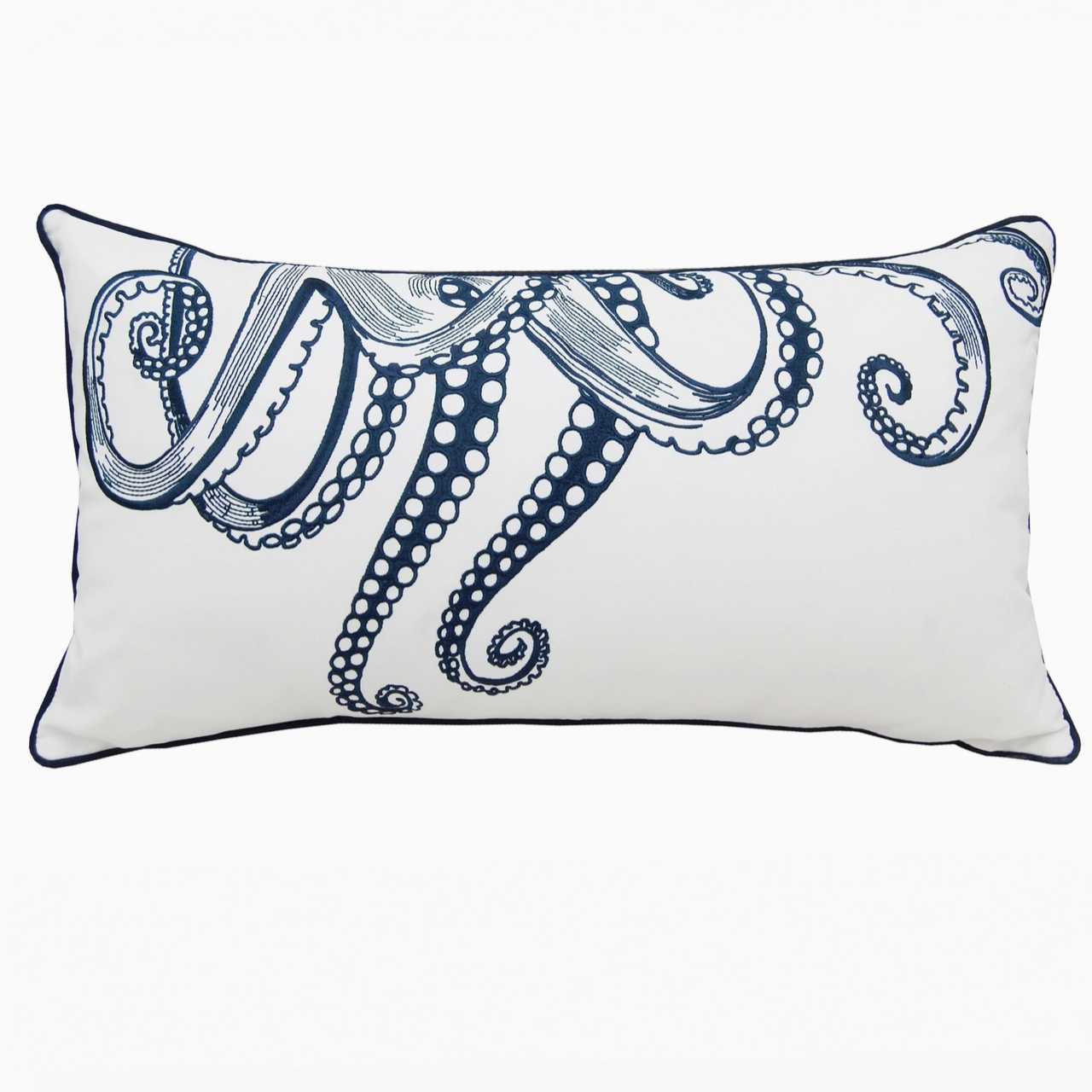 Embroidered Octopus Pillow