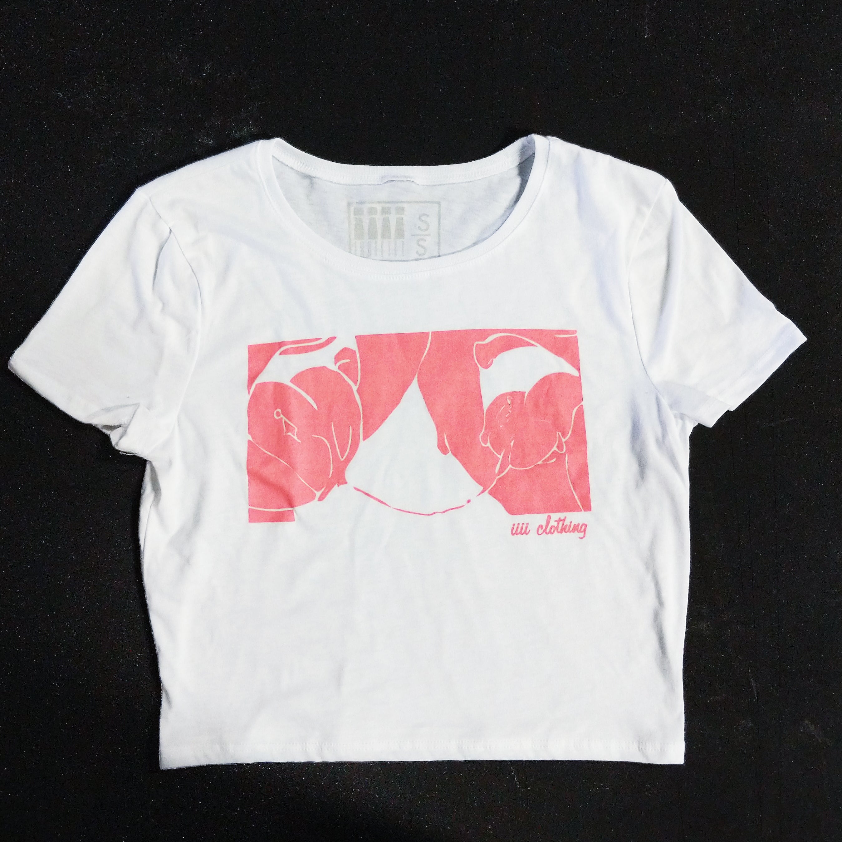  LEWD :: HEARTS CROP TOP [ GRAPEFRUIT ] 