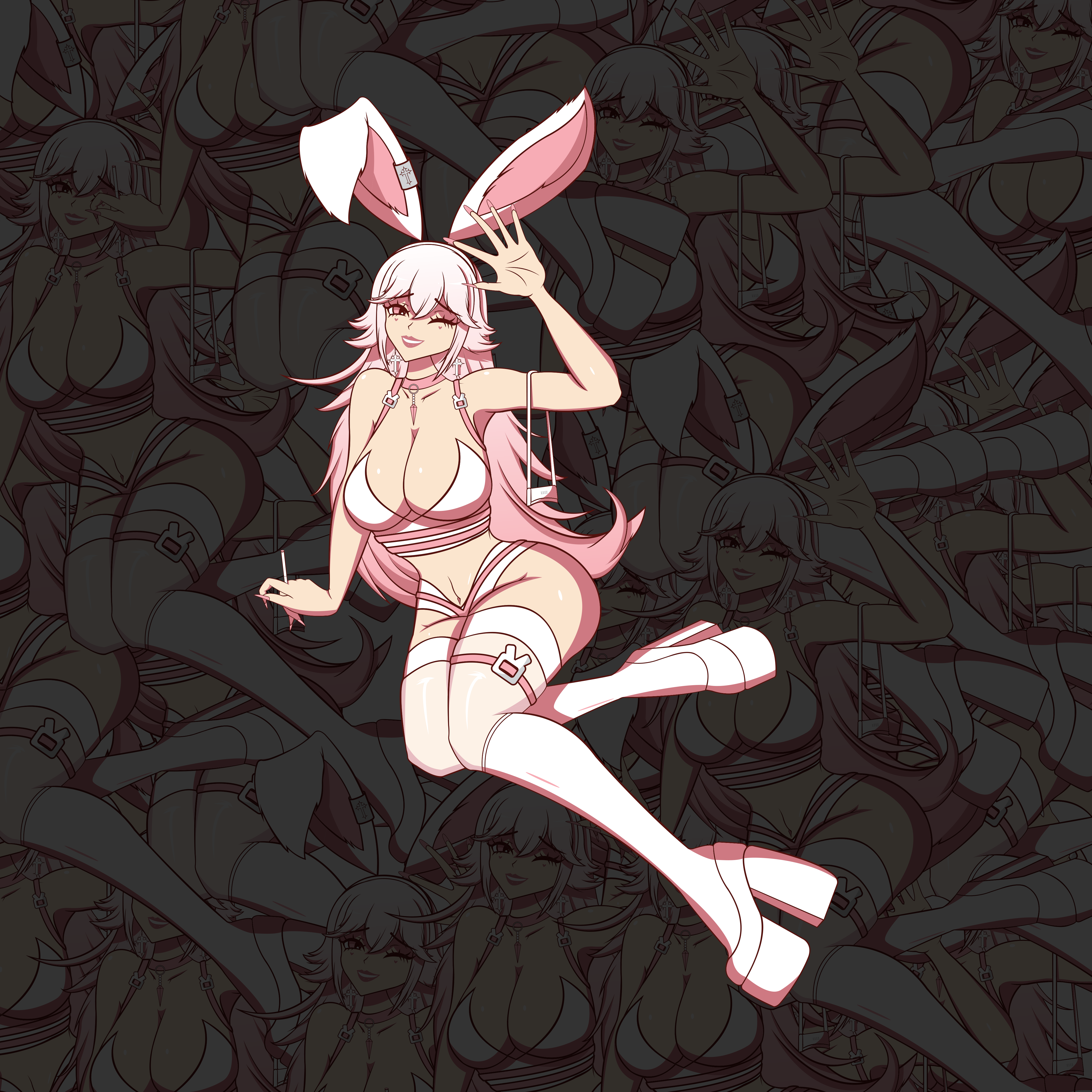  BAD BUNNY STICKER [ PINK ] 