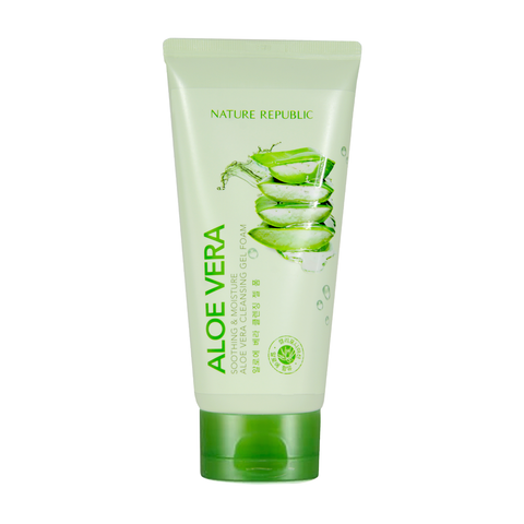 soothing & moisture aloe vera cleansing gel foam