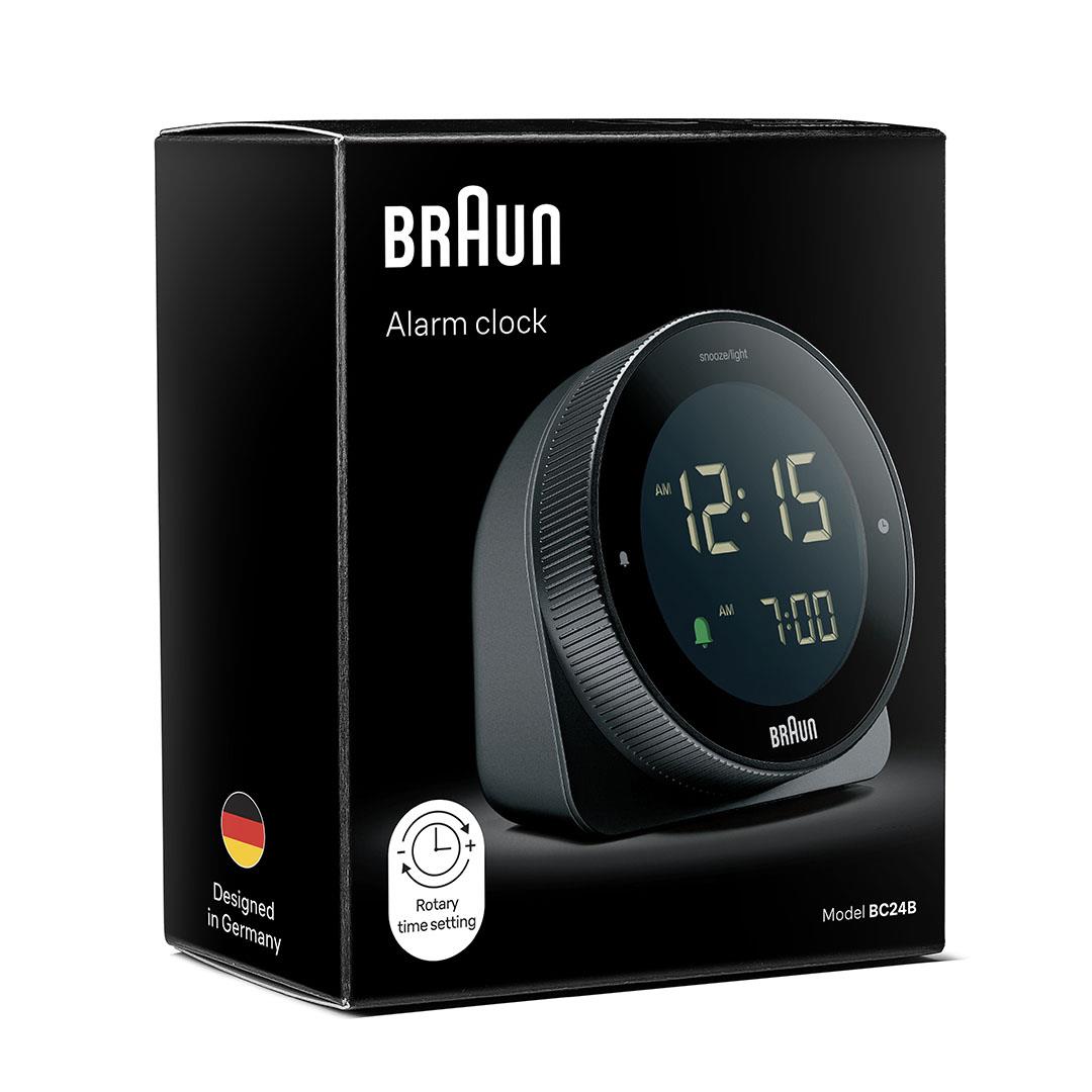 Braun Touch Display Digital Alarm Clock - Black