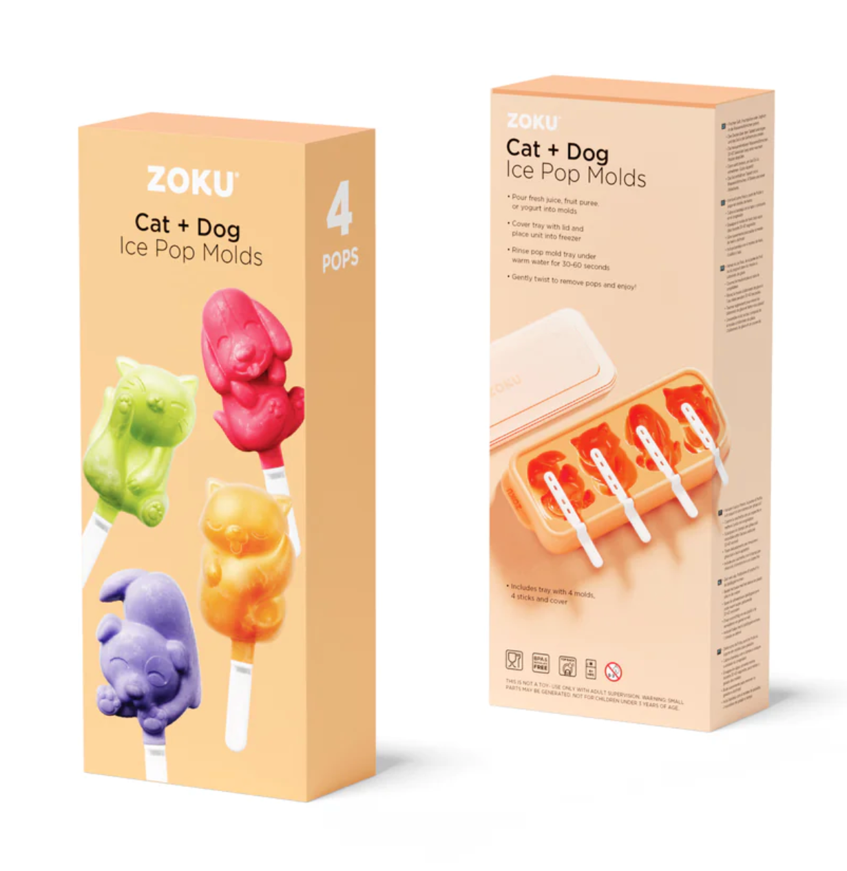 Zoku Dog & Cat Ice Pop Molds