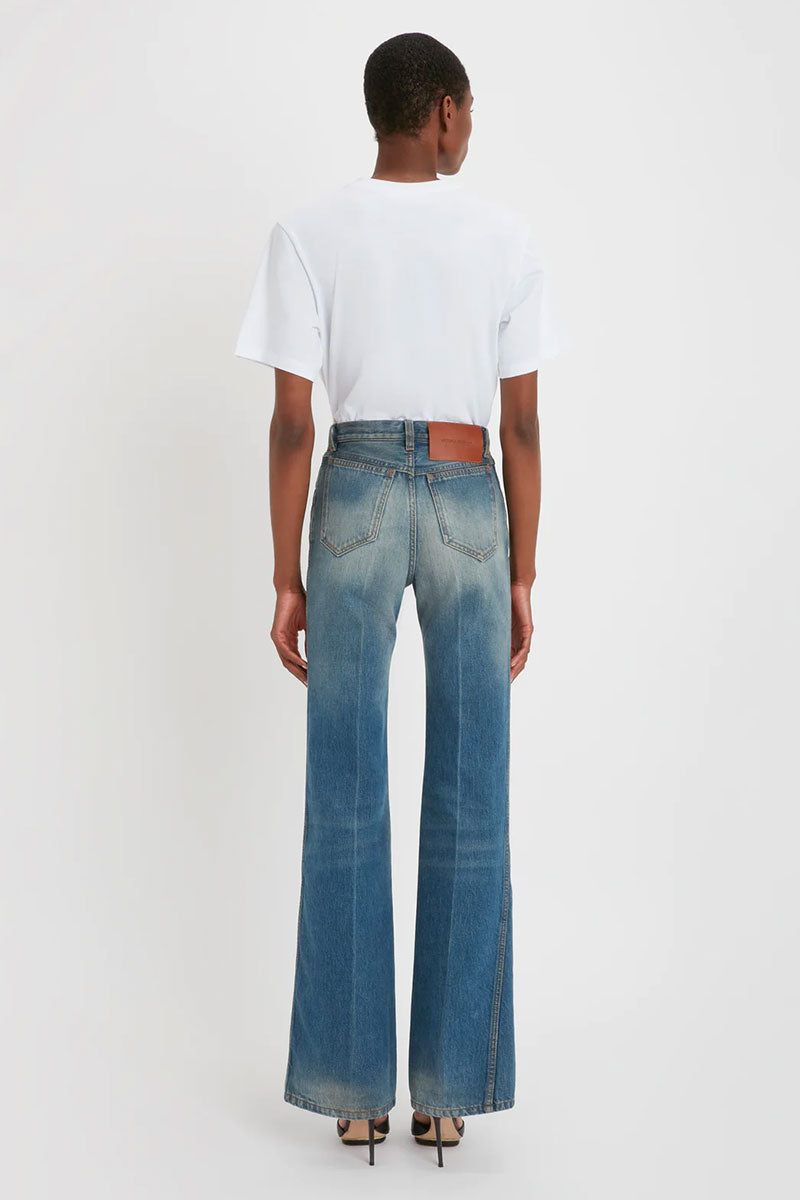 Mid-Rise Loose Flare Jean