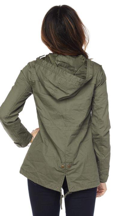 Jobber Safari Jacket with Hoodie Olive 65543