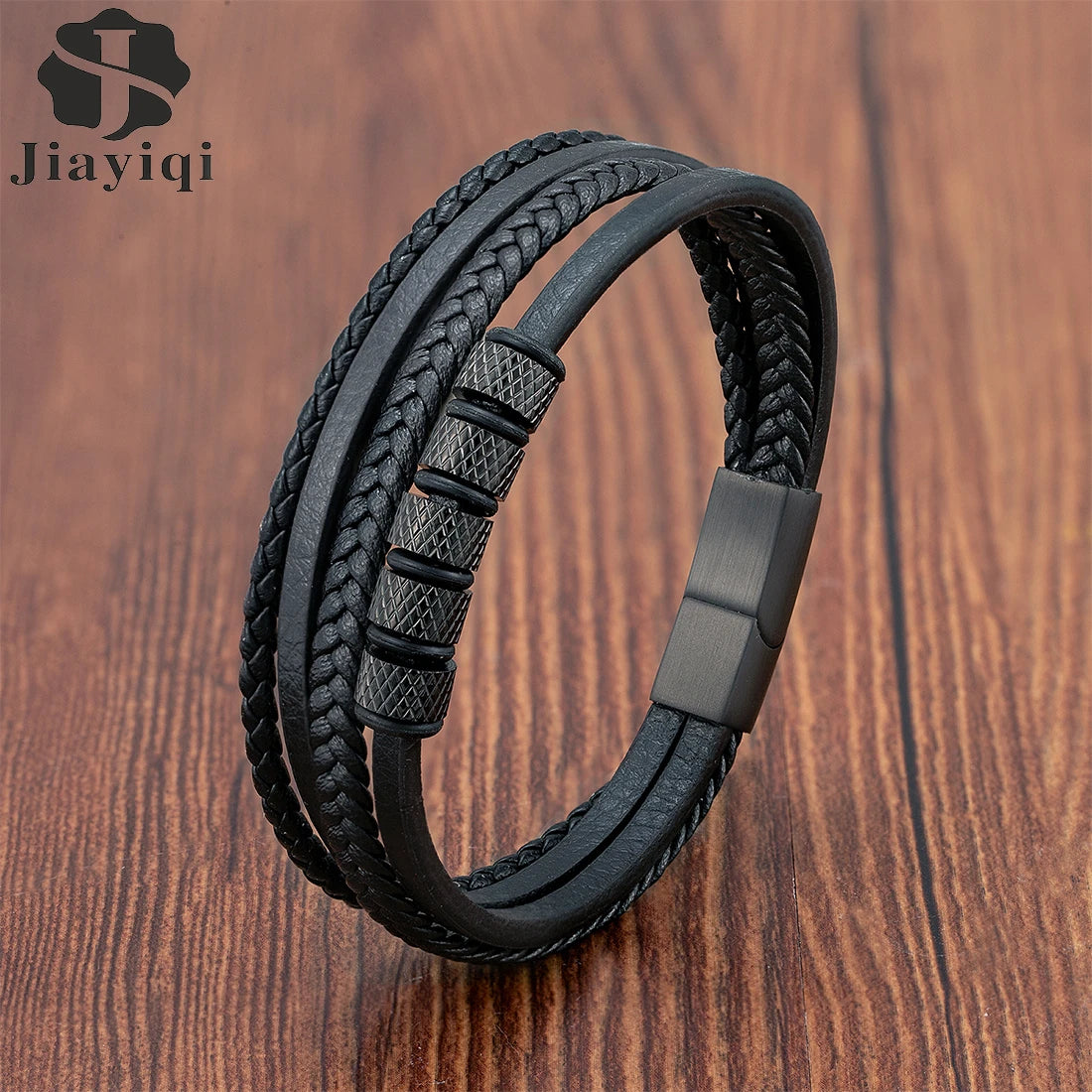 Stainless Steel Vintage Multi Layered bracelet for Men