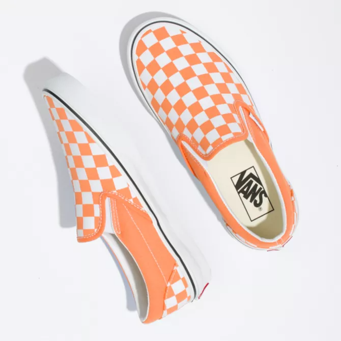 Vans Checkerboard Classic Slip-On Cadmium Orange/True White VN0A33TB9HL