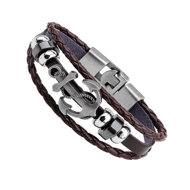 Anchor Vintage Multi Layered bracelet for Men