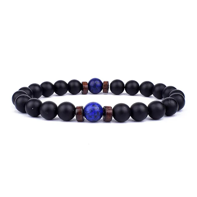 Lava Wooden Stone Bracelet for Men