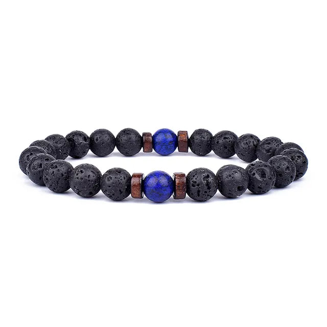 Lava Wooden Stone Bracelet for Men