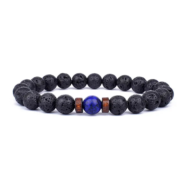 Lava Wooden Stone Bracelet for Men