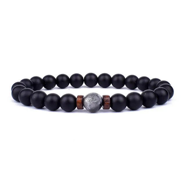 Lava Wooden Stone Bracelet for Men